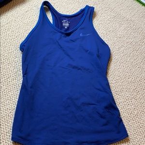 Blue nike tennis/workout shirt w mesh back